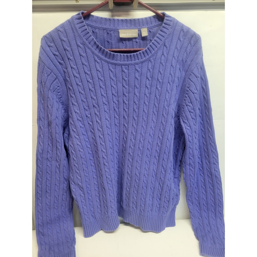 Croft‎ & Barrow Women's Purple Cable Knit Crew Neck Sweater  XL